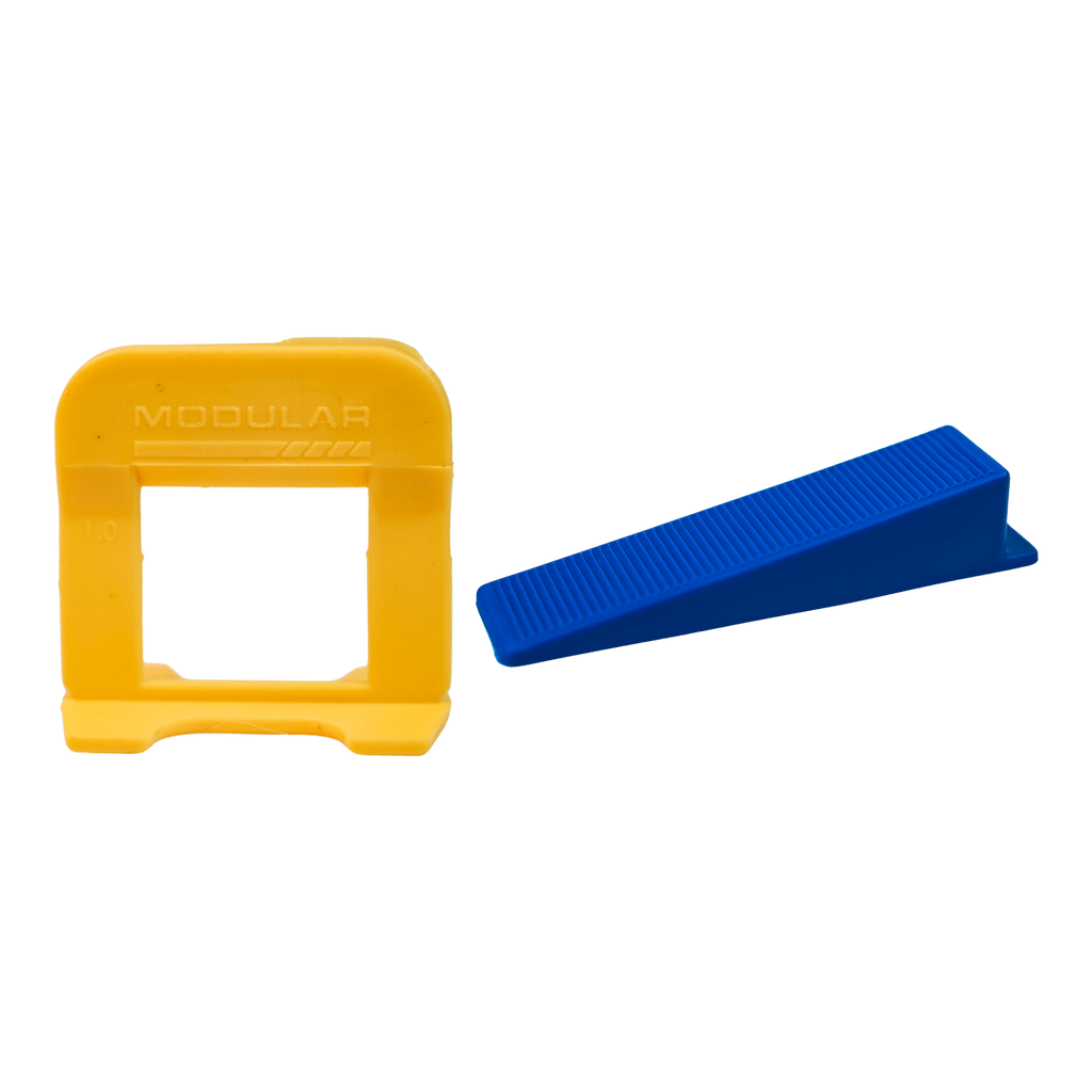 Kit 500 espaçadores 1,0mm e 50 cunhas