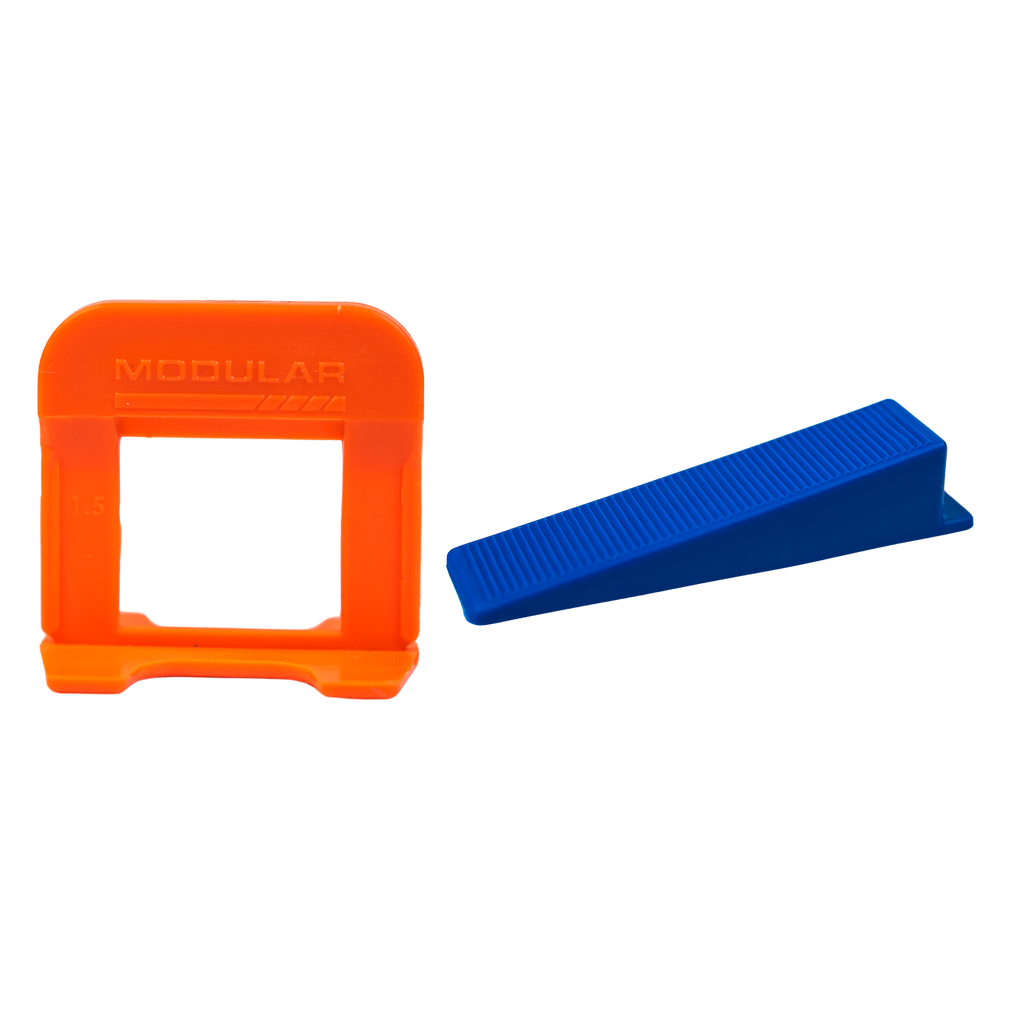 Kit 500 espaçadores 1,5mm e 50 cunhas